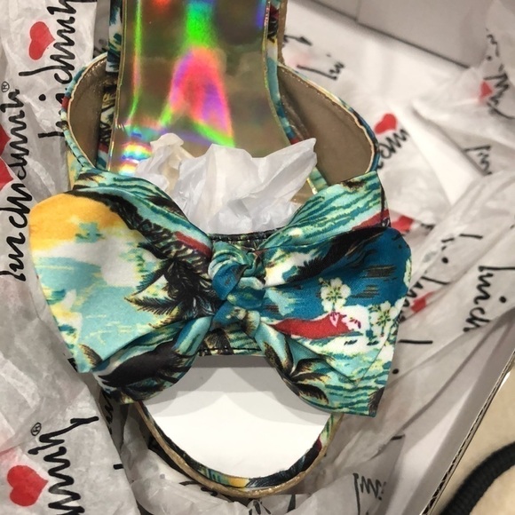 TROPICAL pattern high heels platform luichiny RARE edition heels 👠 - Picture 3 of 10
